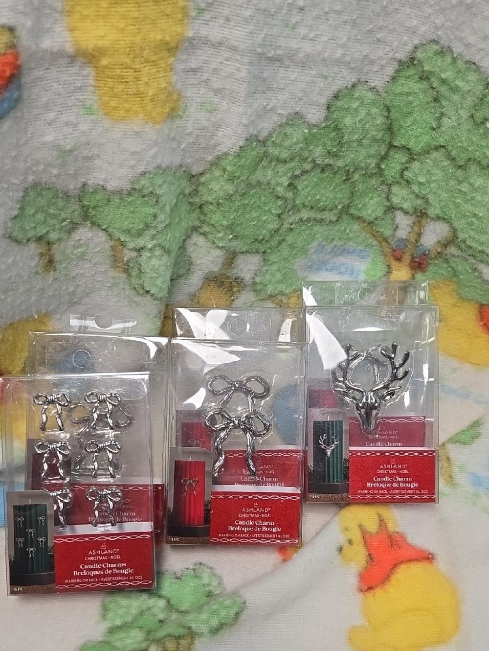 Nwt! Holiday Candle Charms 6 Set - Silver Tones